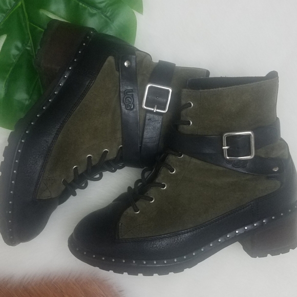 UGG Australia Collection Combat Boots Size 6.5 - Picture 4 of 13